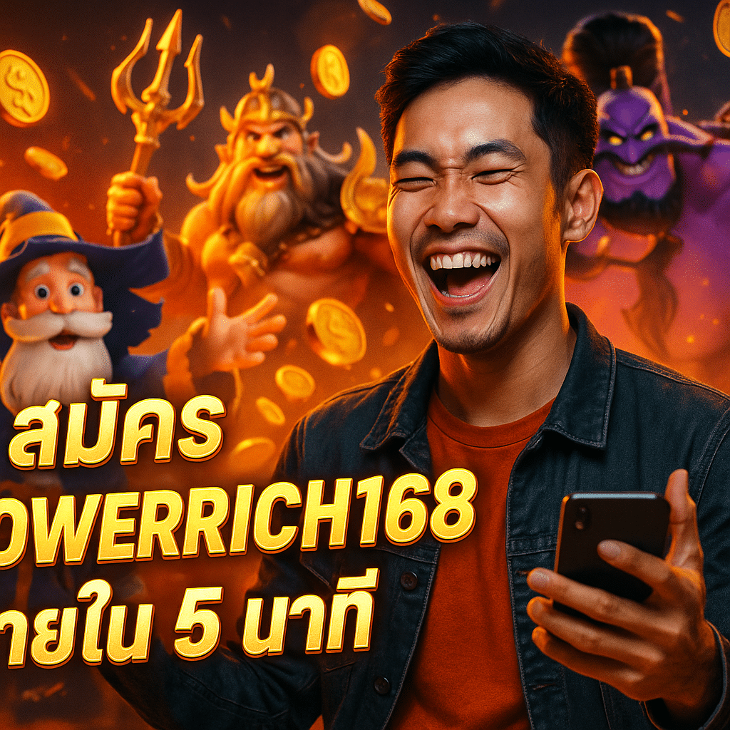 สมัคร POWERRICH168 ง่ายใน 5 นาที ฝาก-ถอนไม่มีขั้นต่ำ