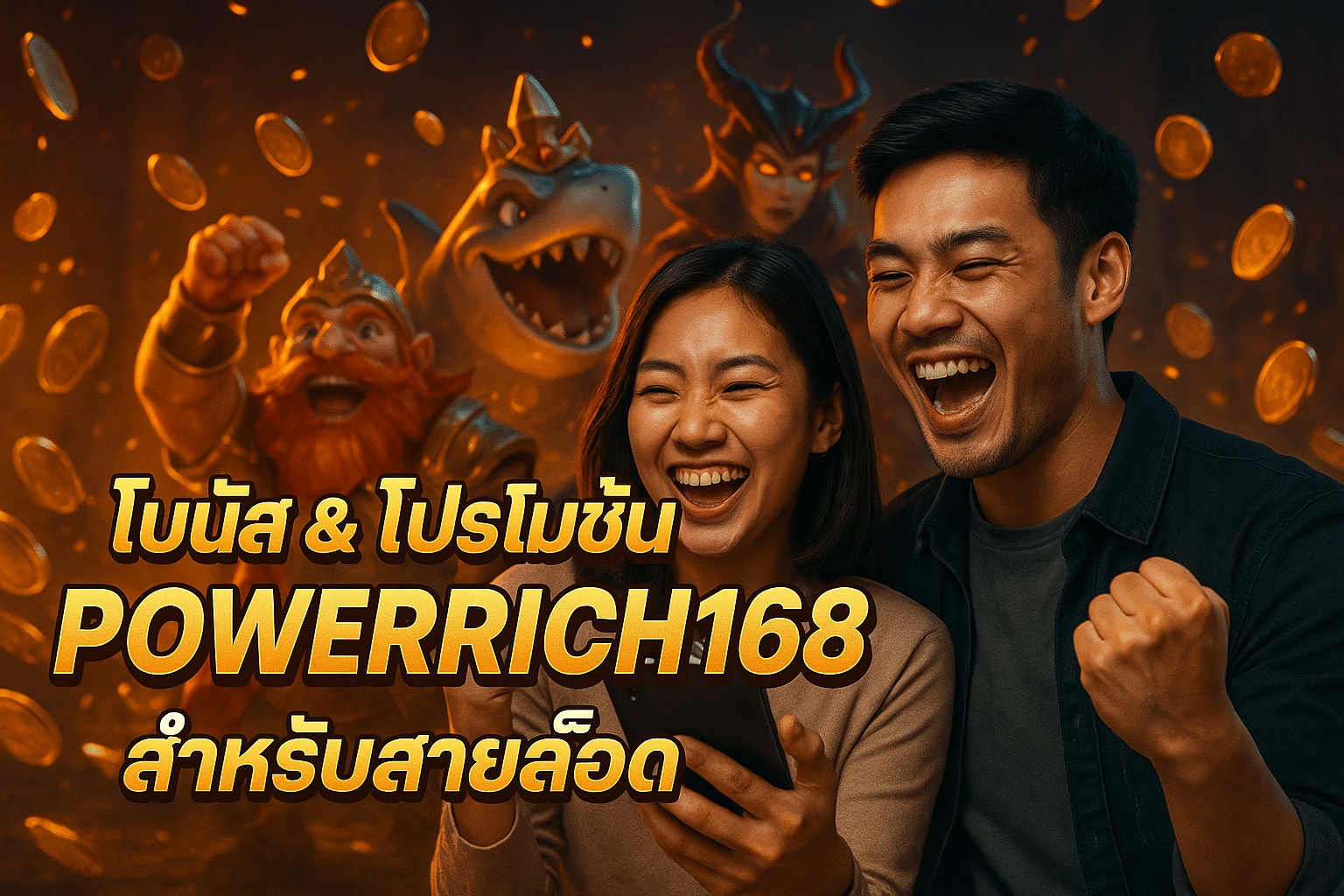 โบนัส & โปรโมชั่น POWERRICH168 สำหรับสายสล็อต
