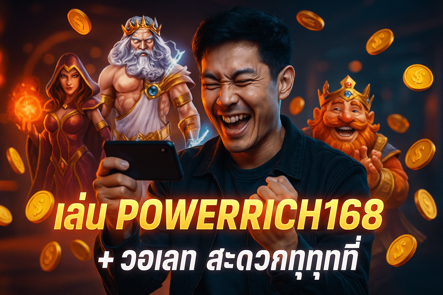 เล่น POWERRICH168 มือถือ + วอเลท สะดวกทุกที่